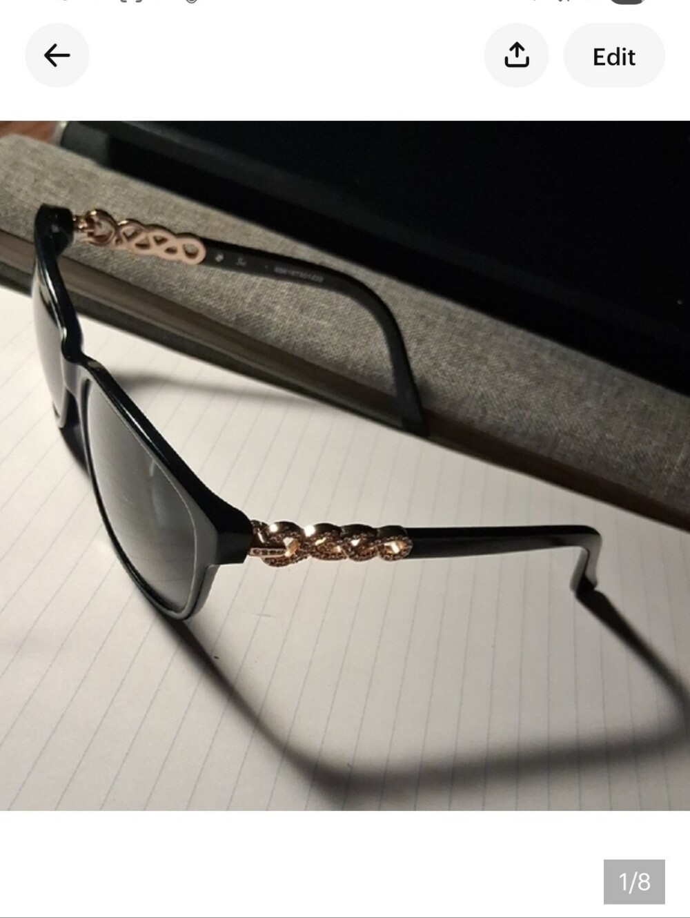 Solvari Sunglasses Black And Gold